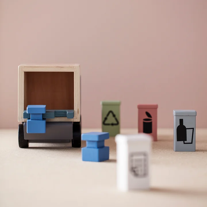 Kids Concept - Aiden Müllwagen, bunt (5er-Set)