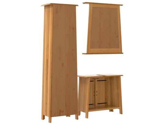 VIDAXL - Ensemble de meubles de salle de bain 3 pcs bois de pin massi...
