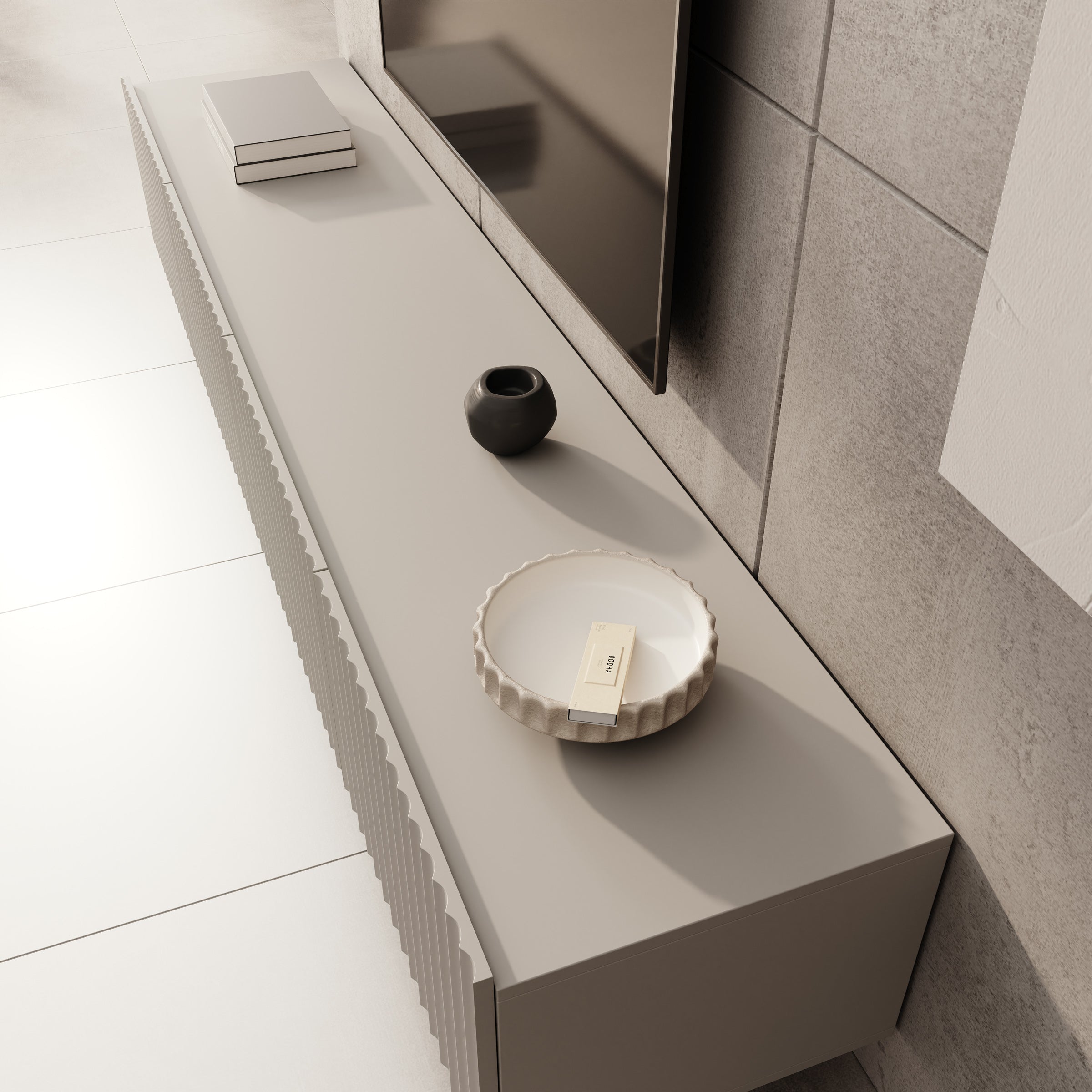 Meubella - TV-Meubel Pepinos - Beige - 200 cm