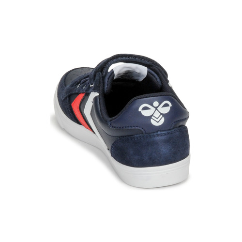 hummel - SLIMMER STADIL LEATHER LOW JR - Bleu
