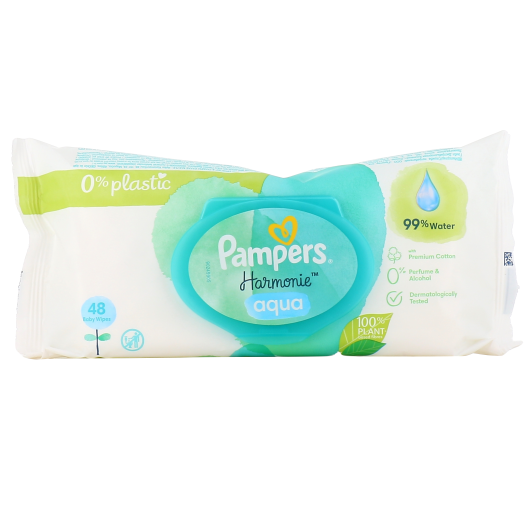 Lingettes Pampers Aqua Harmonie pour bébé - Pharmacie des Drakkars