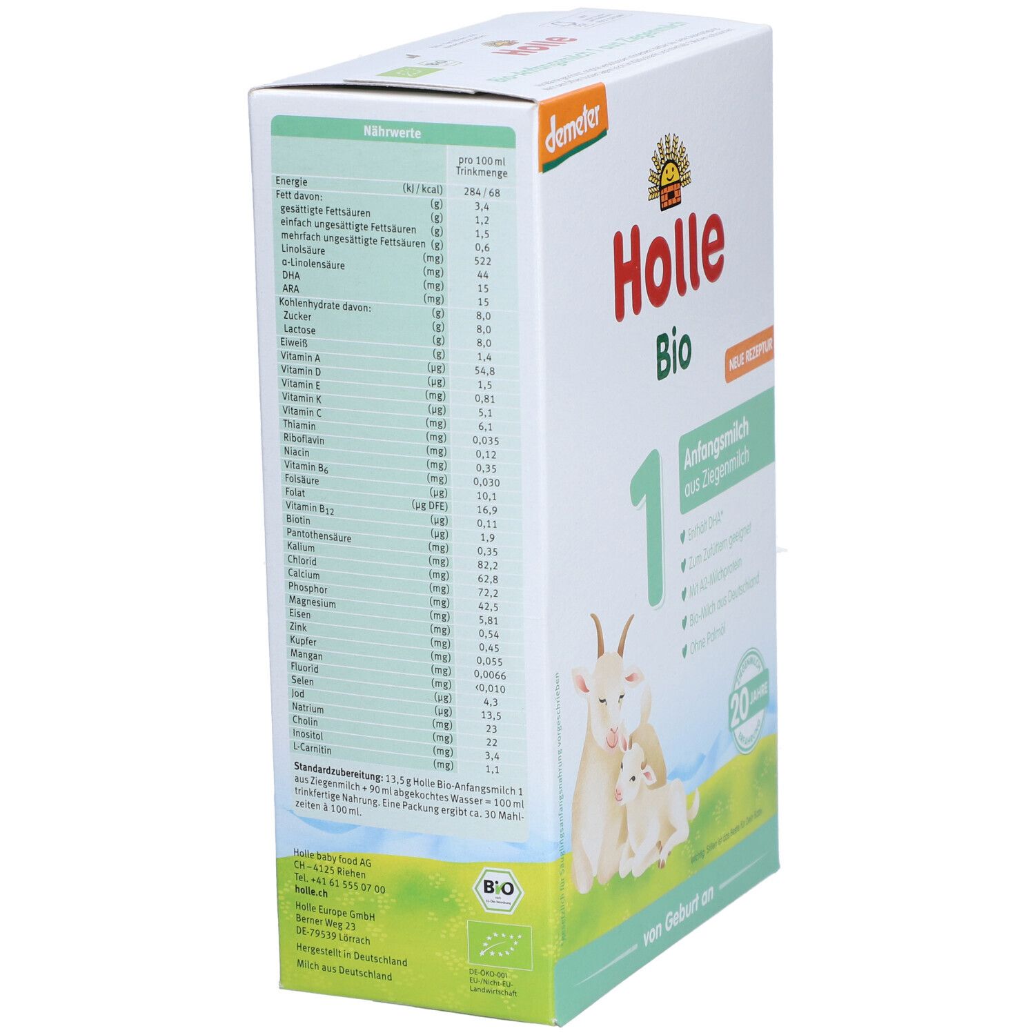 Holle Bio 1 auf Ziegenmilchbasis Anfangsmilch von Geburt an
