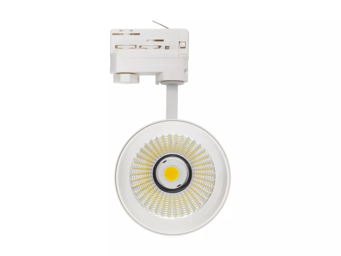 Spot LED sur Rail Triphasé 40W d'Angelo CCT LIFUD Blanc Sélectionnable (chaud-neutre-froid)