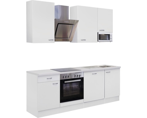 Flex Well keukenblok met apparatuur Wito 220 cm wit mat gedemonteerd omkeerbaar uitvoering 00009935
