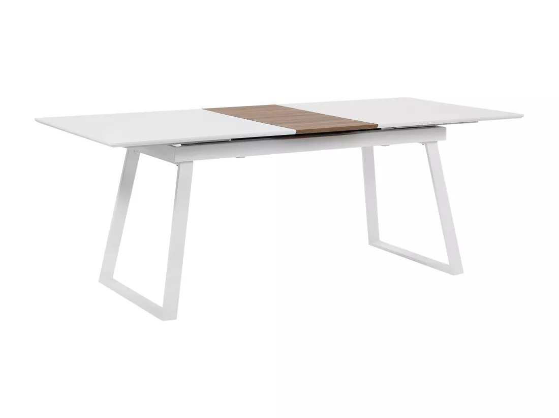 Table de salle à manger extensible KALUNA Blanc 160/200 cm 90 cm