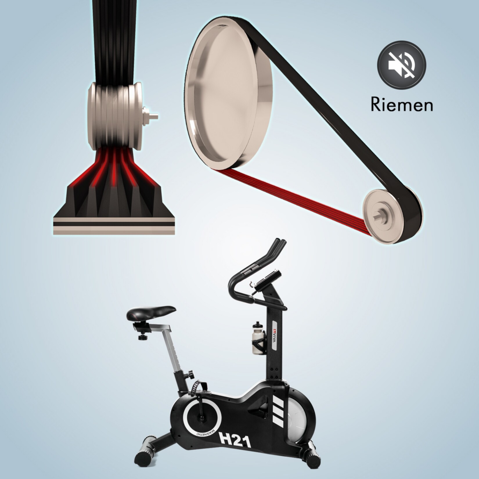 AsVIVA Heimtrainer & Ergometer H21 Pro