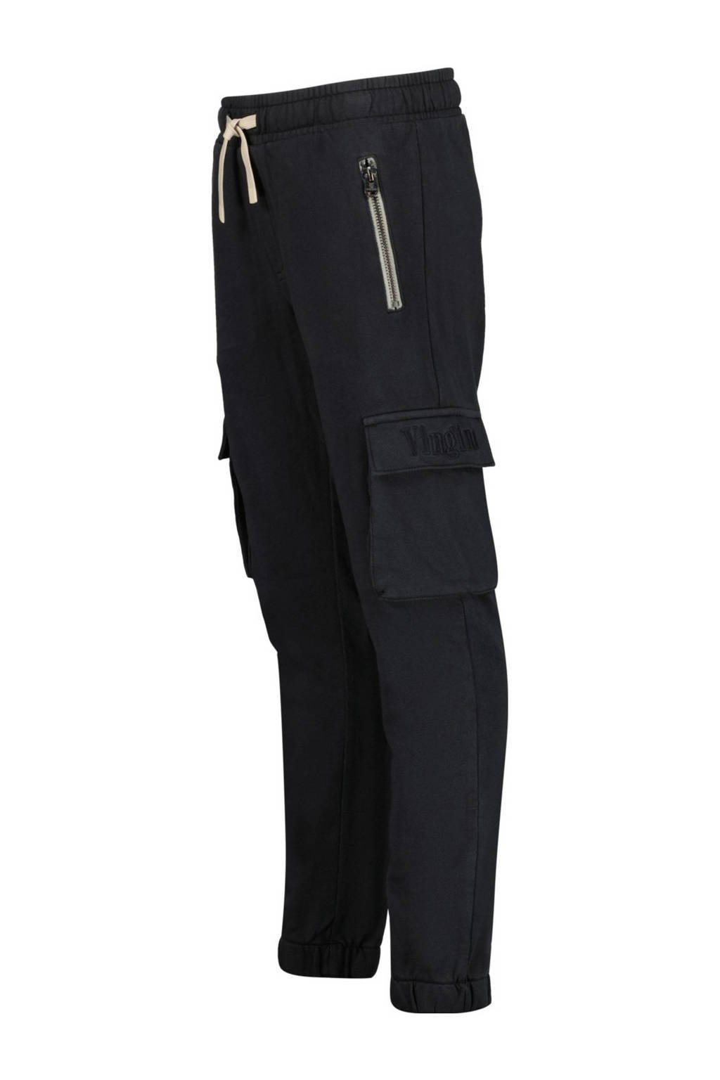 Vingino loose fit cargobroek Sombat zwart