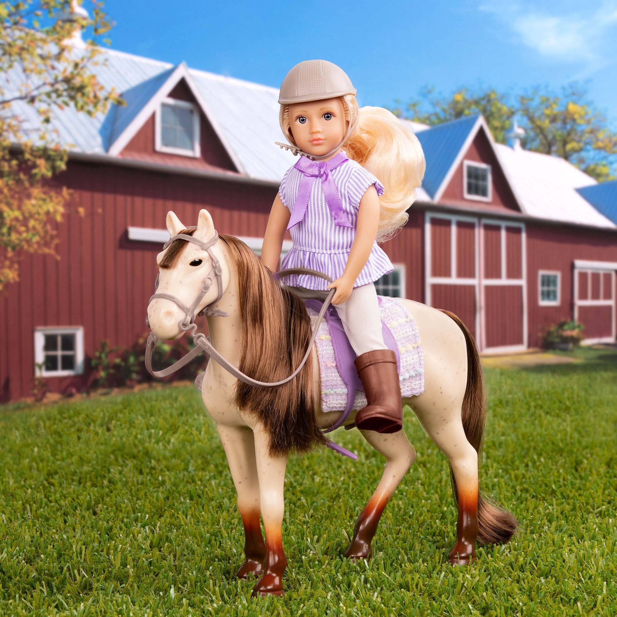 LORI Puppe Marjorie & Pferd Maple