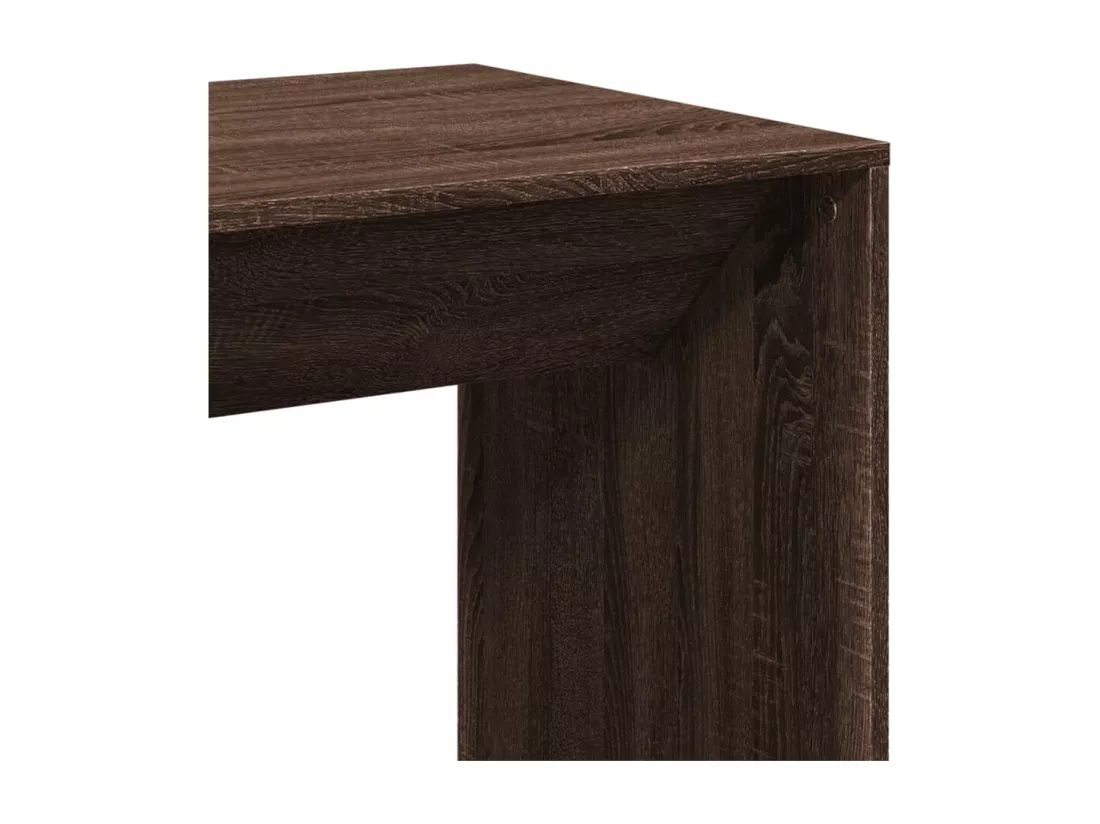 Table de bar chêne marron 51x50x103,5 cm bois d'ingénierie