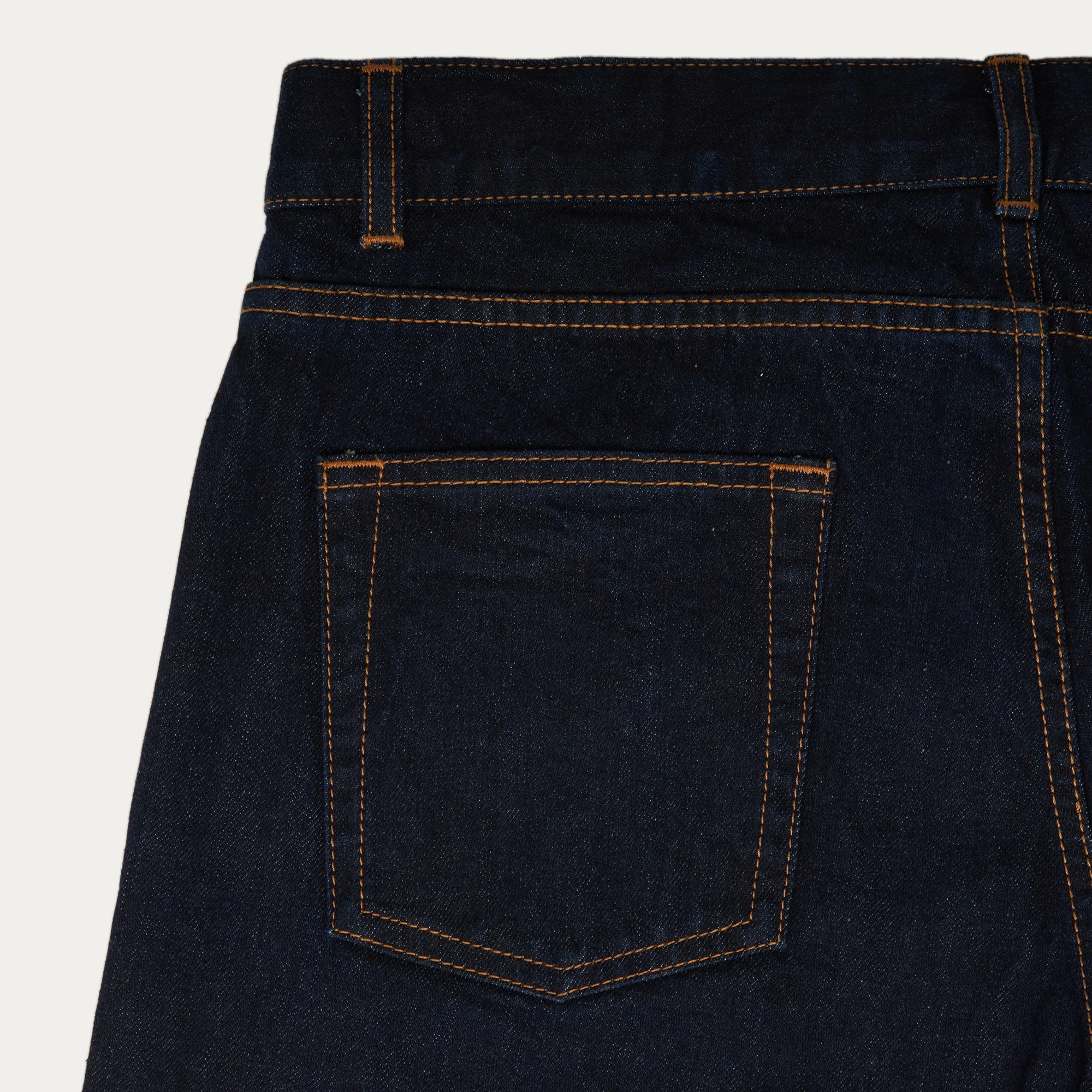 Indigo selvedge jeans in organic cotton