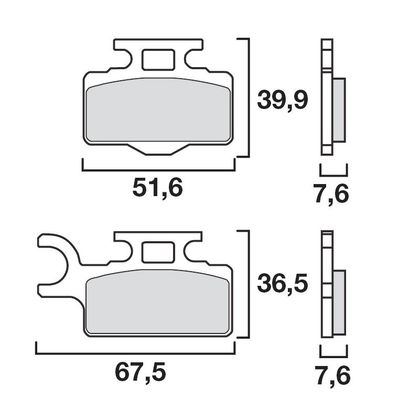 Plaquettes de freins Brembo Sinter Métal Fritté Racing avant