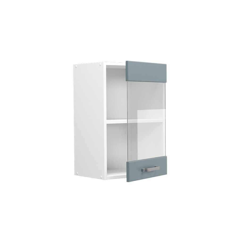 Vicco Glashängeschrank Küchenschrank R-Line Solid Weiß Blau Grau 40 cm modern
