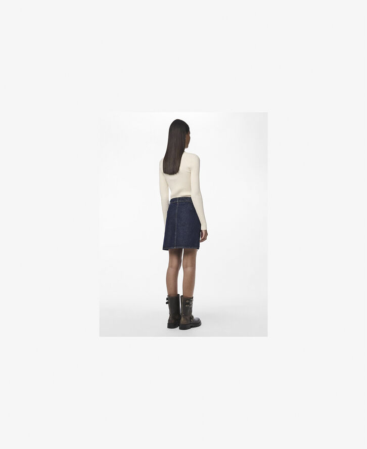 Pieces PCNEVIN HW MINI SKIRT Blå