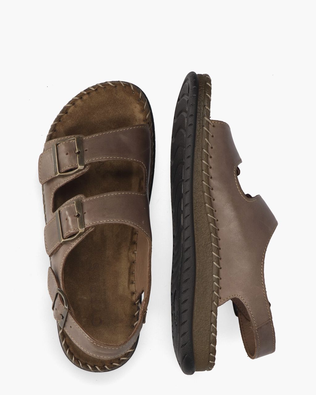 Cypres Wietze Bruin Herensandalen
