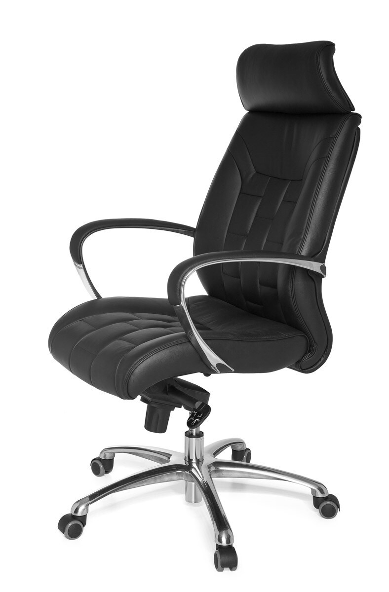 KADIMA DESIGN Luxus XXL Chefsessel: Echtleder, breite/höhe Rückenlehne, Lendenwirbelstütze, Multiblock-Mechanik, 120 kg Tragkraft.