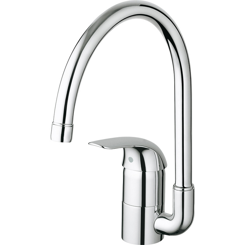 Grohe EuroEco keukenkraan chroom, metalen greep