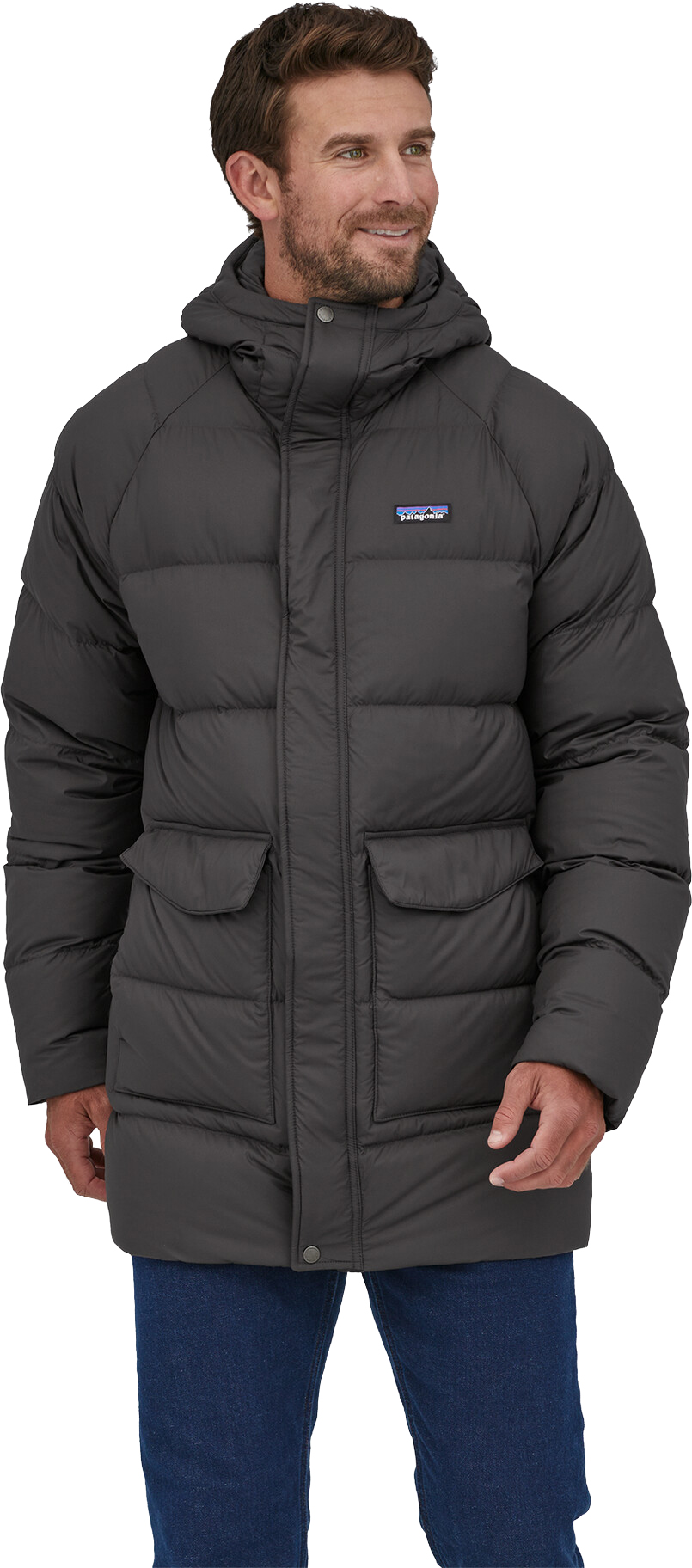 Silent Down Parka Herre Ink Black