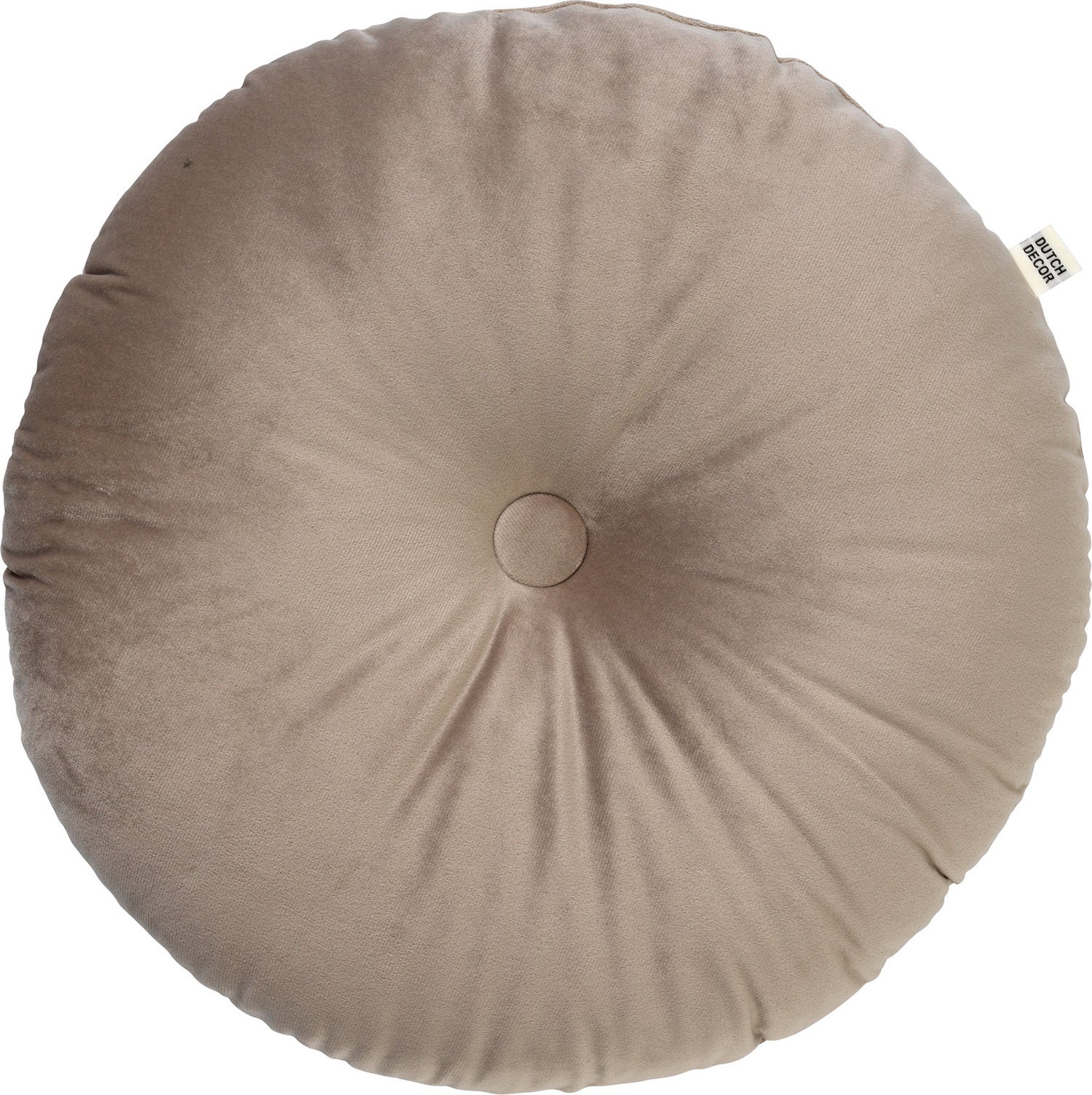 Dutch Decor sierkussen Olly beige D 40 H 10 cm