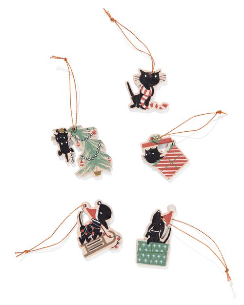 6 décoration de Noël en bois Takkie et Siepie