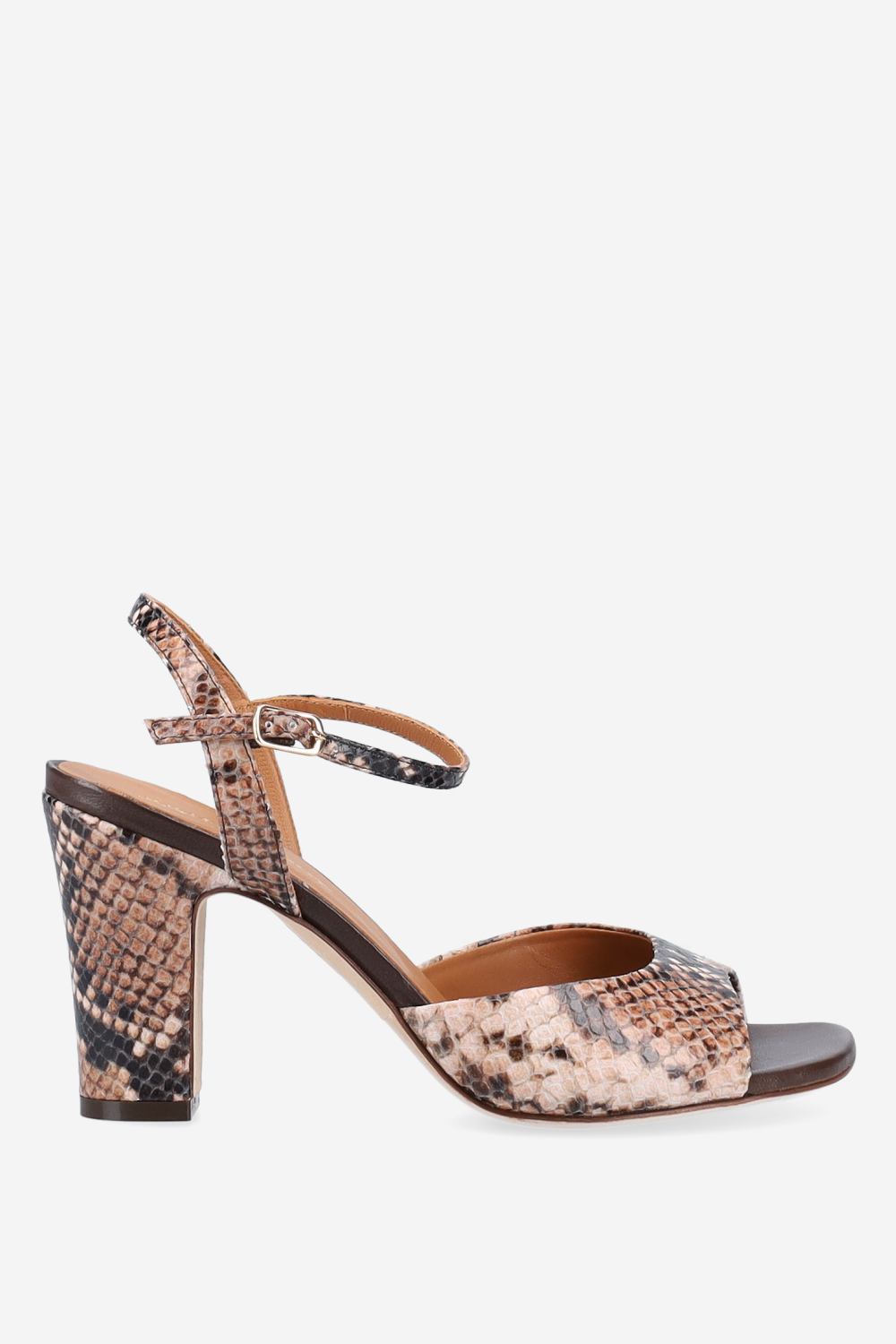 Pitone leather heeled sandals