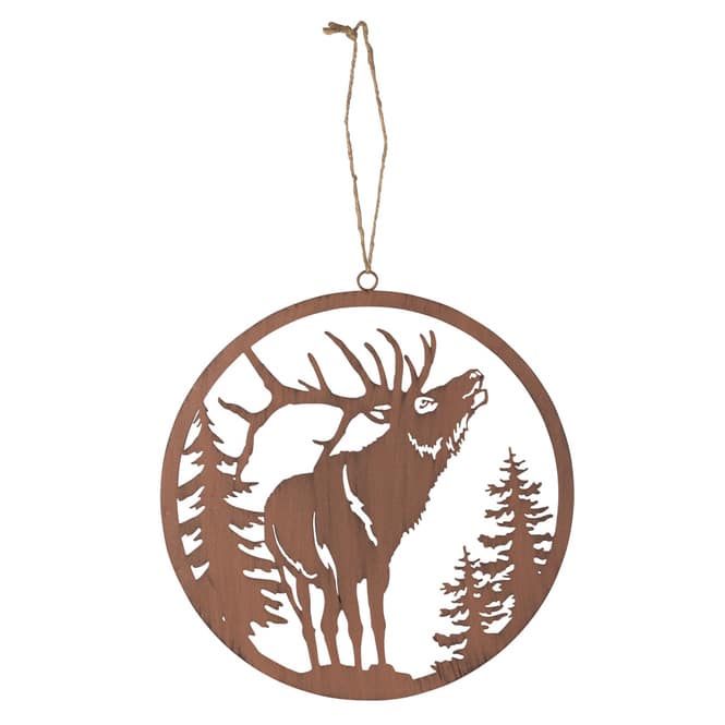 Dekohänger Hirsch im Kreis - ca. 25 x 1 x 26 cm