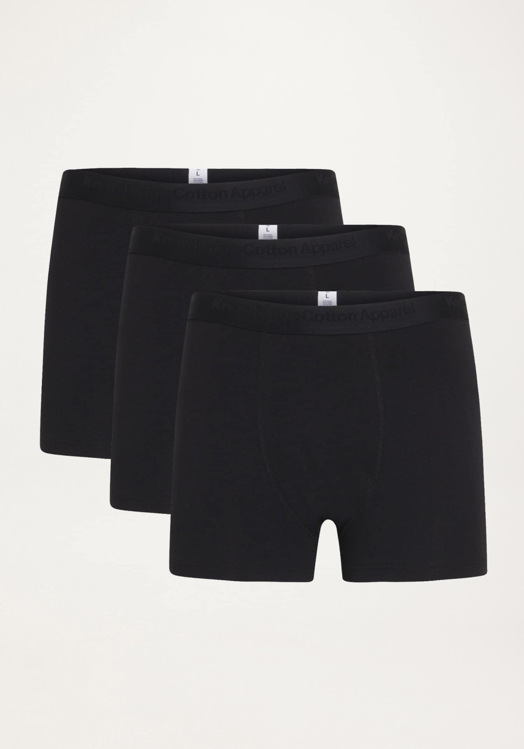 Knowledge Cotton Apparel 3er-Pack Boxershorts Black Jet
