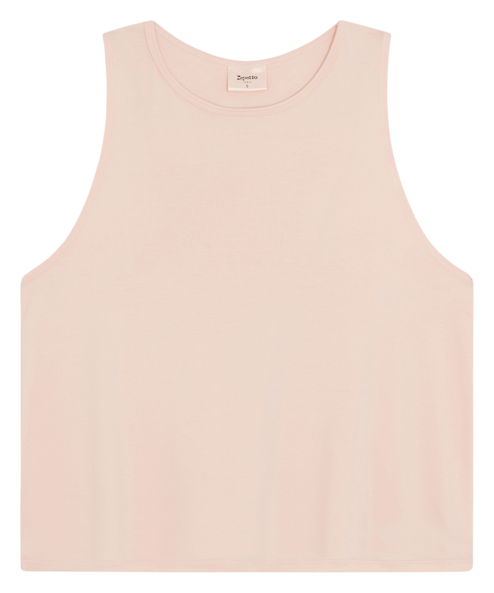 Débardeur moulant col rond droit | Rose