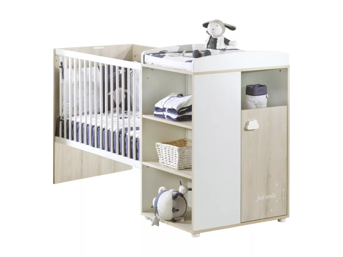 Lit Combiné 120x60 Evolutif en 90x190 en bois