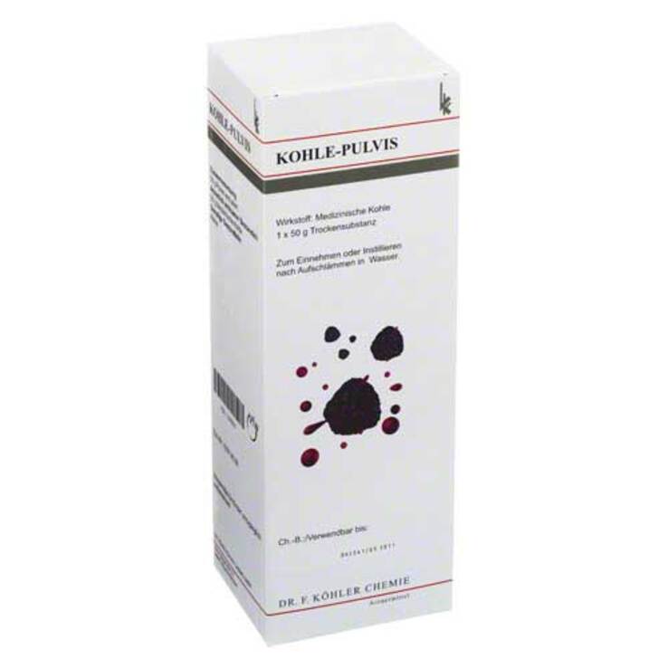 Kohle pulvis ohne Magensonde, 50 g