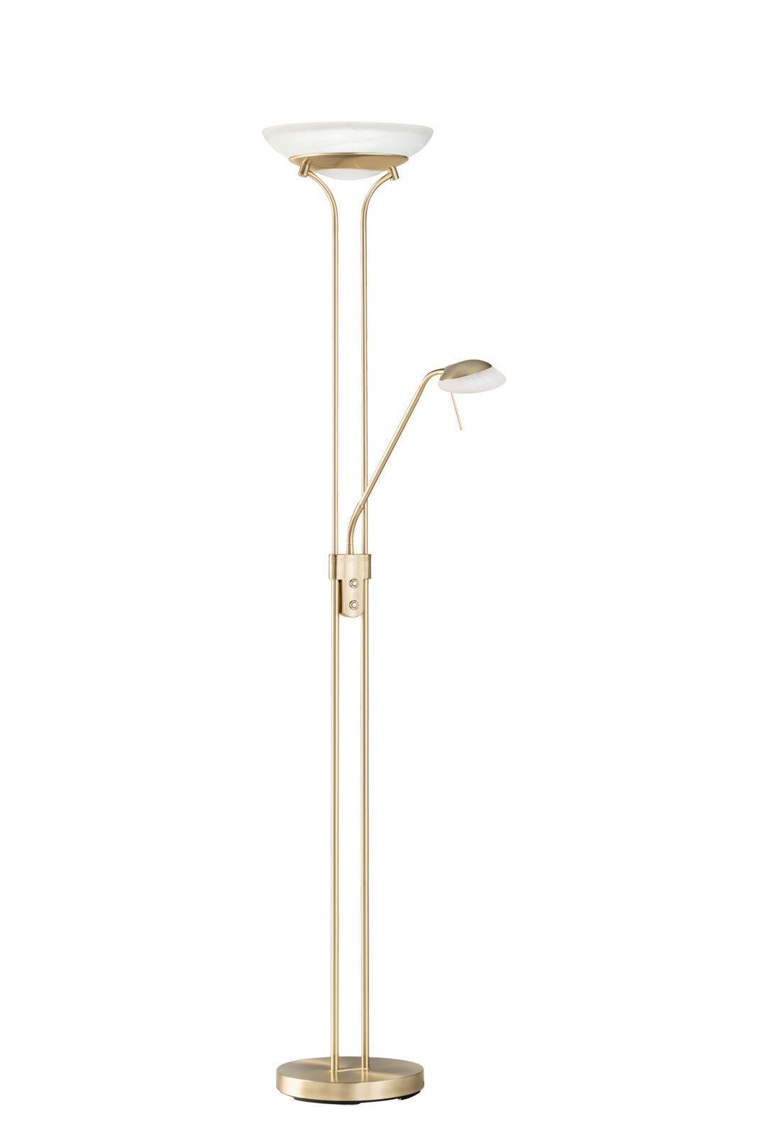 FISCHER & HONSEL LED Stehlampe mit Leselampe POOL TW messingfarbig
