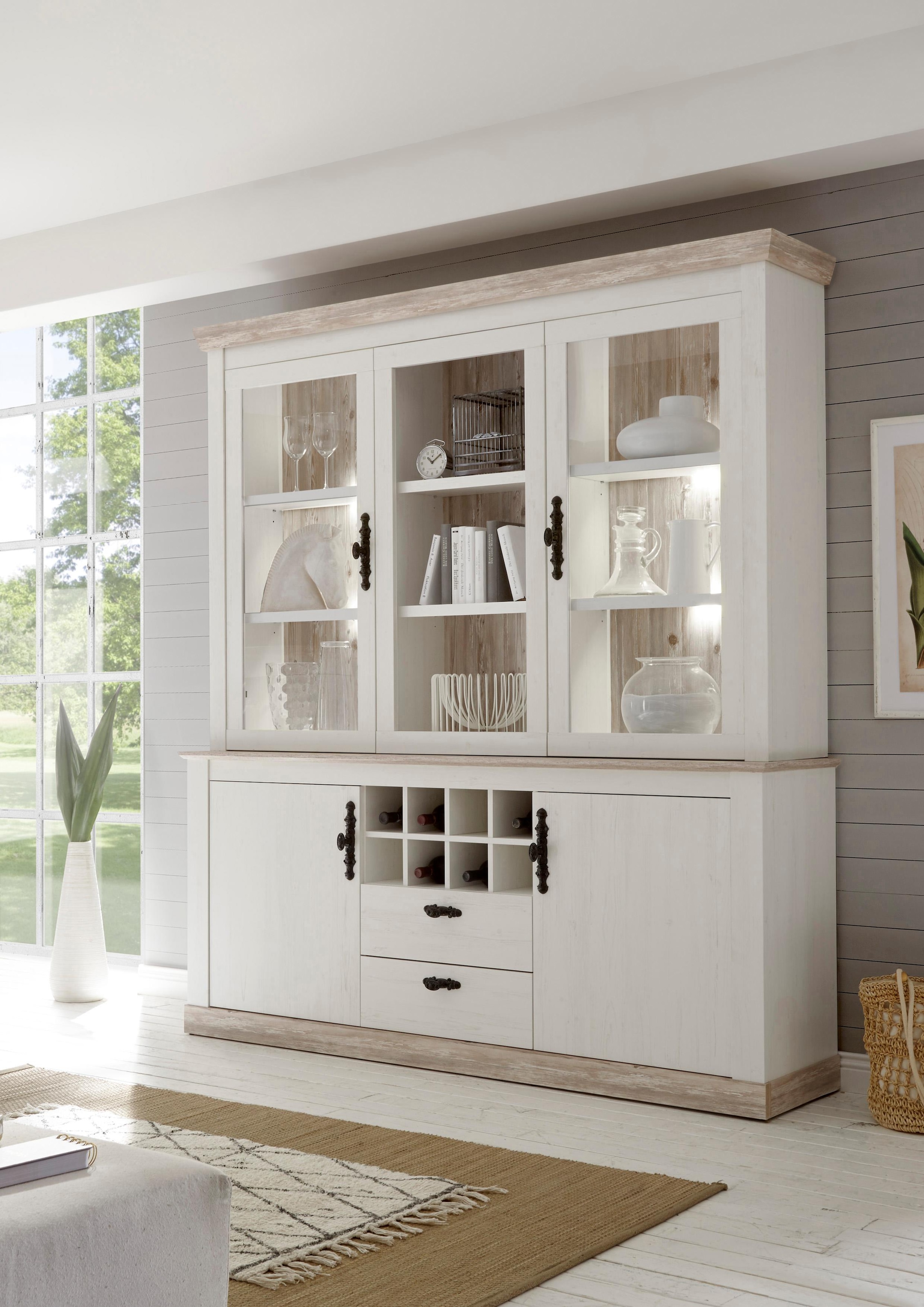 Home affaire Buffet »Florenz« im romantischen Landhaus-Look, Höhe 205 cm