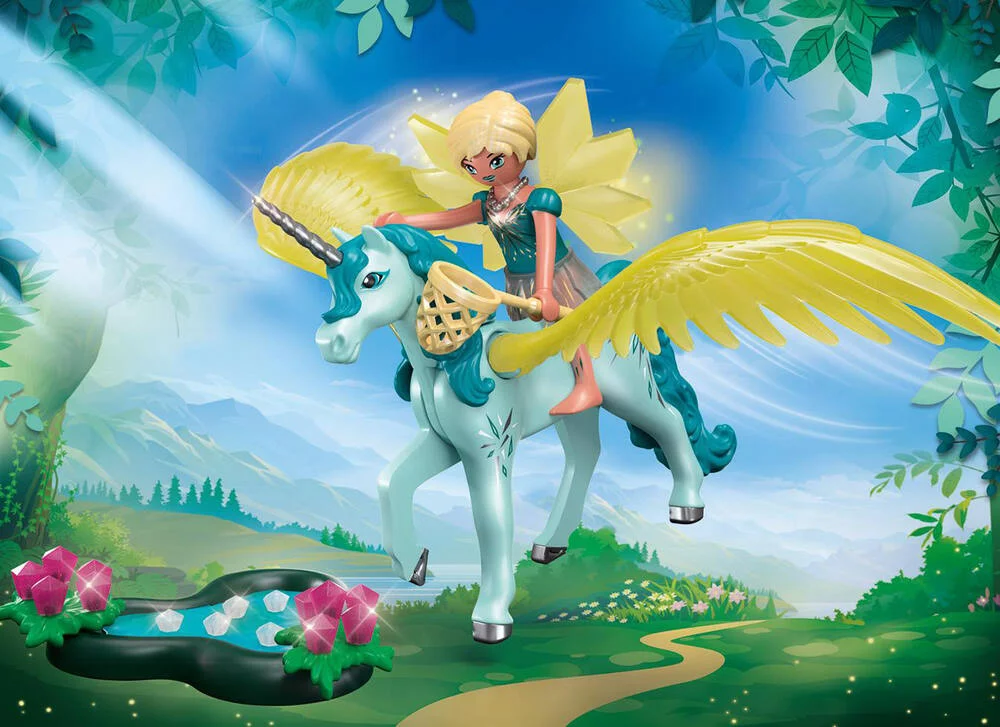 CRYSTAL FAIRY AVEC LICORNE -70809