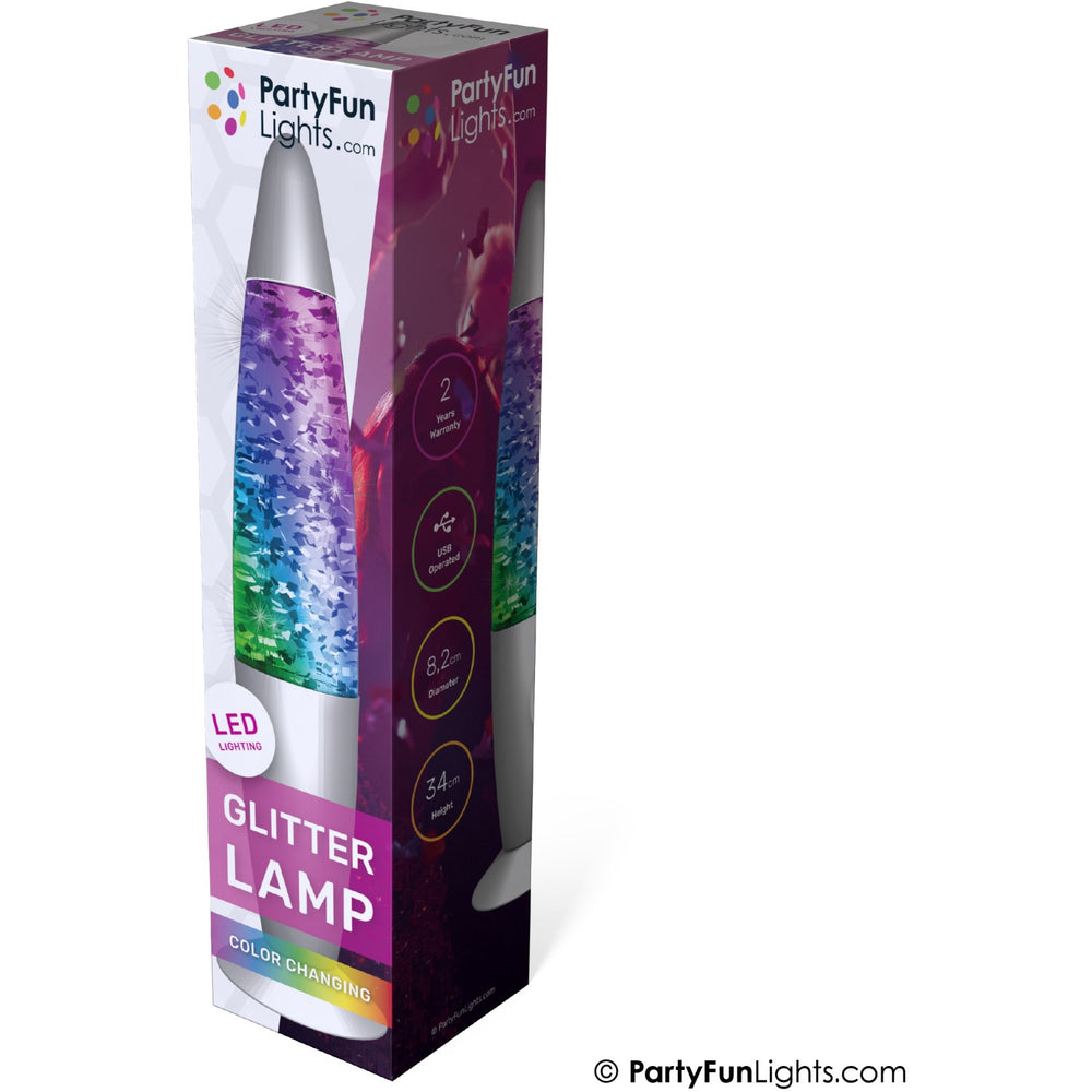 Køb Party Funlight Glitter Lampe - Multifarvet H: 34cm