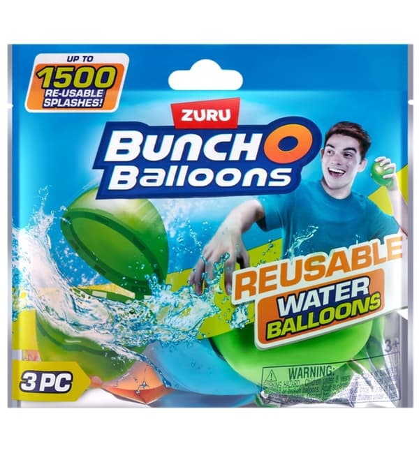Bunch O 'Balloons Gjenbrukbare vannballonger 3PK (56592UQ1)