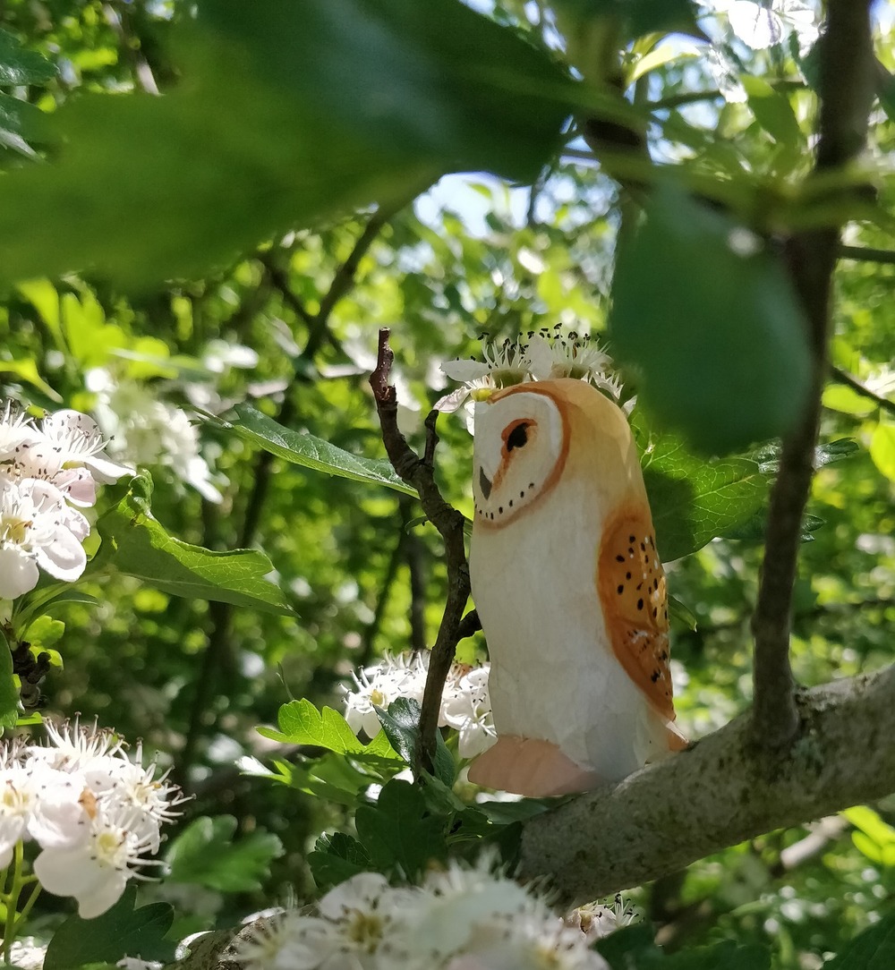 Figurine chouette effraie