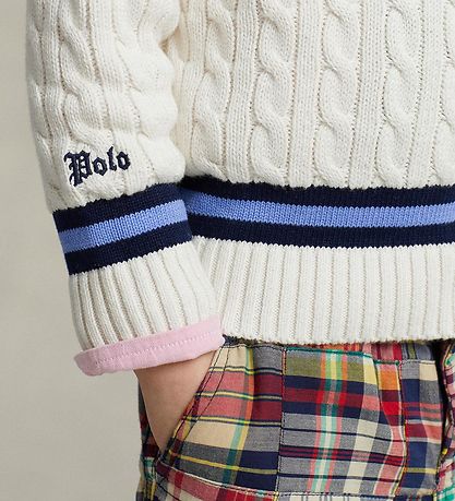 Polo Ralph Lauren Bluse - Strik - Watch Hill - Cream/Navy