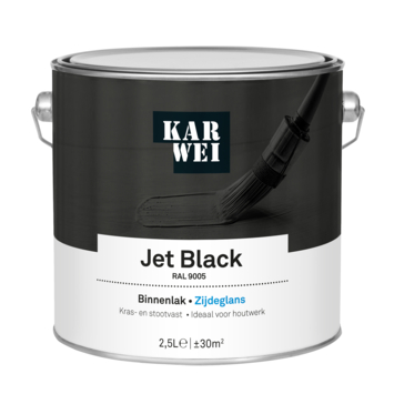 KARWEI binnenlak zijdeglans RAL 9005 Jet black 2,5 liter