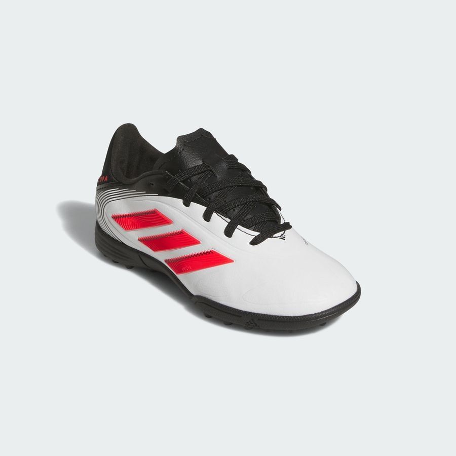 adidas Copa Pure League III TF Pure Victory - Blanc/Lucid Red/Noir Enfant