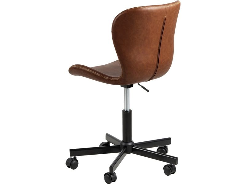 AC Design Bürostuhl Batilda, mit Polsterrücken, Cognac Schreibtischstuhl im Lederlook