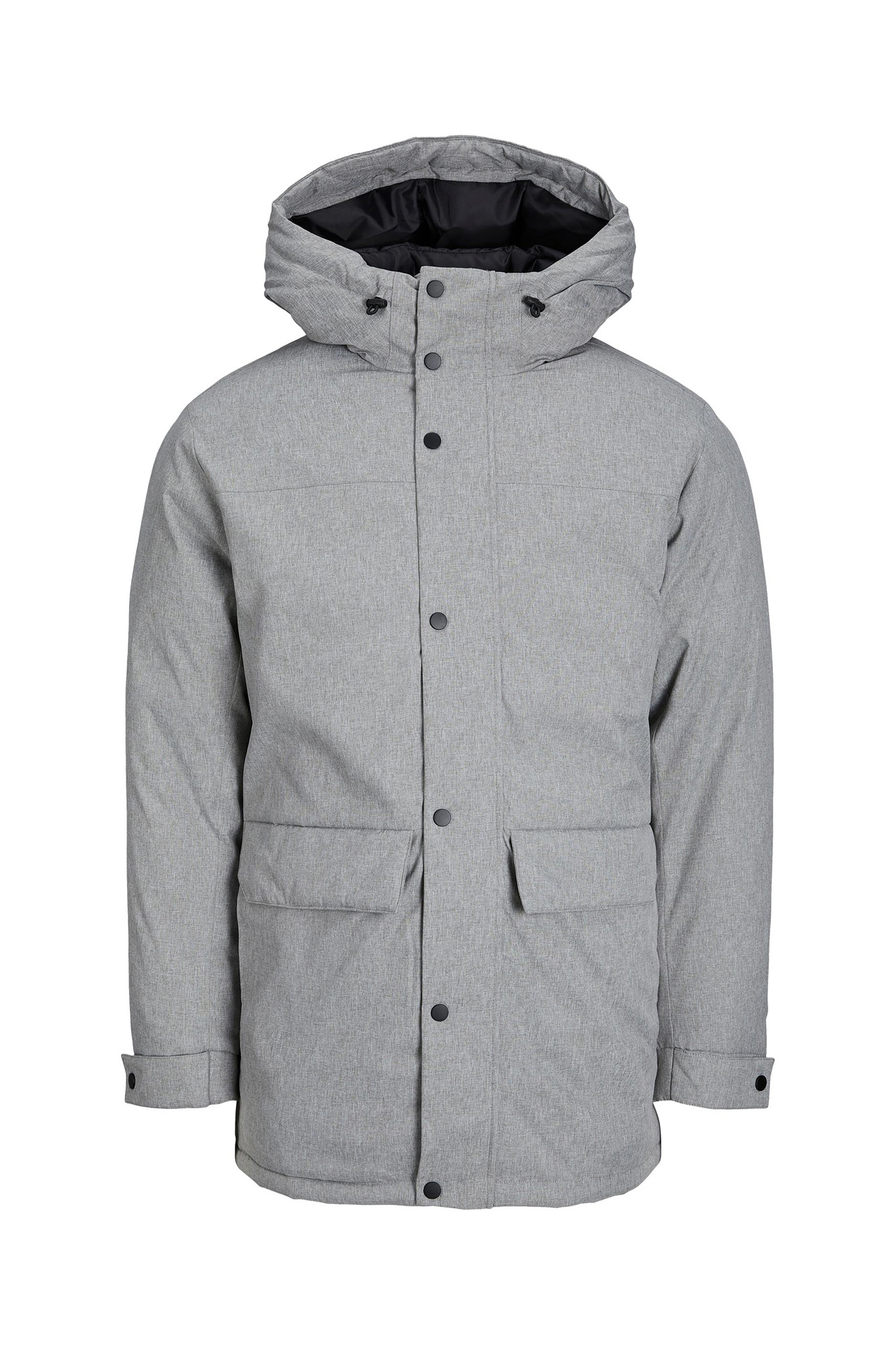 Parka com capuz ajustável