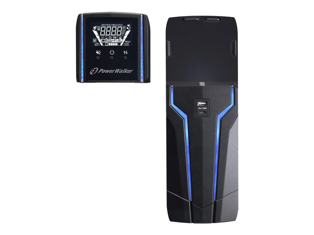 PowerWalker VI 1000 GXB FR - UPS - AC 162 - 290 V - 600 Watt - 1000 VA - 9 At - USB - output-stikforbindelser: 4