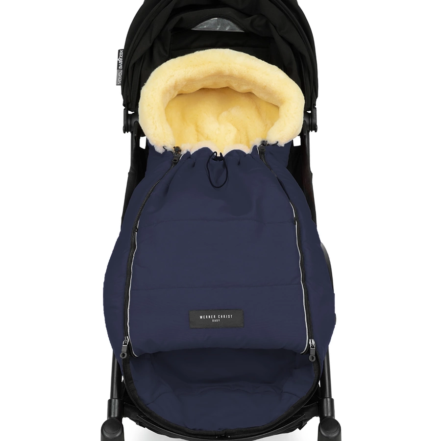 Werner Christ Baby Lammfellfußsack LADIS navy