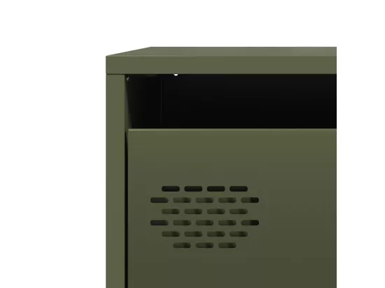 Buffet vert olive 39x35x103,5 cm acier