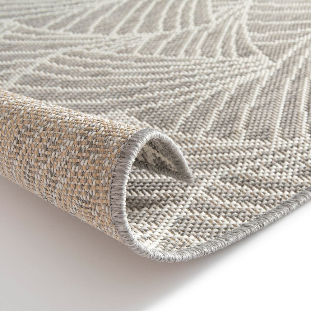 100% recycelter Teppich für Innen - /Außenbereich - 240X320 Marsanne Rpet (Polyester Recyclé) Grau Eventail Gris-bi