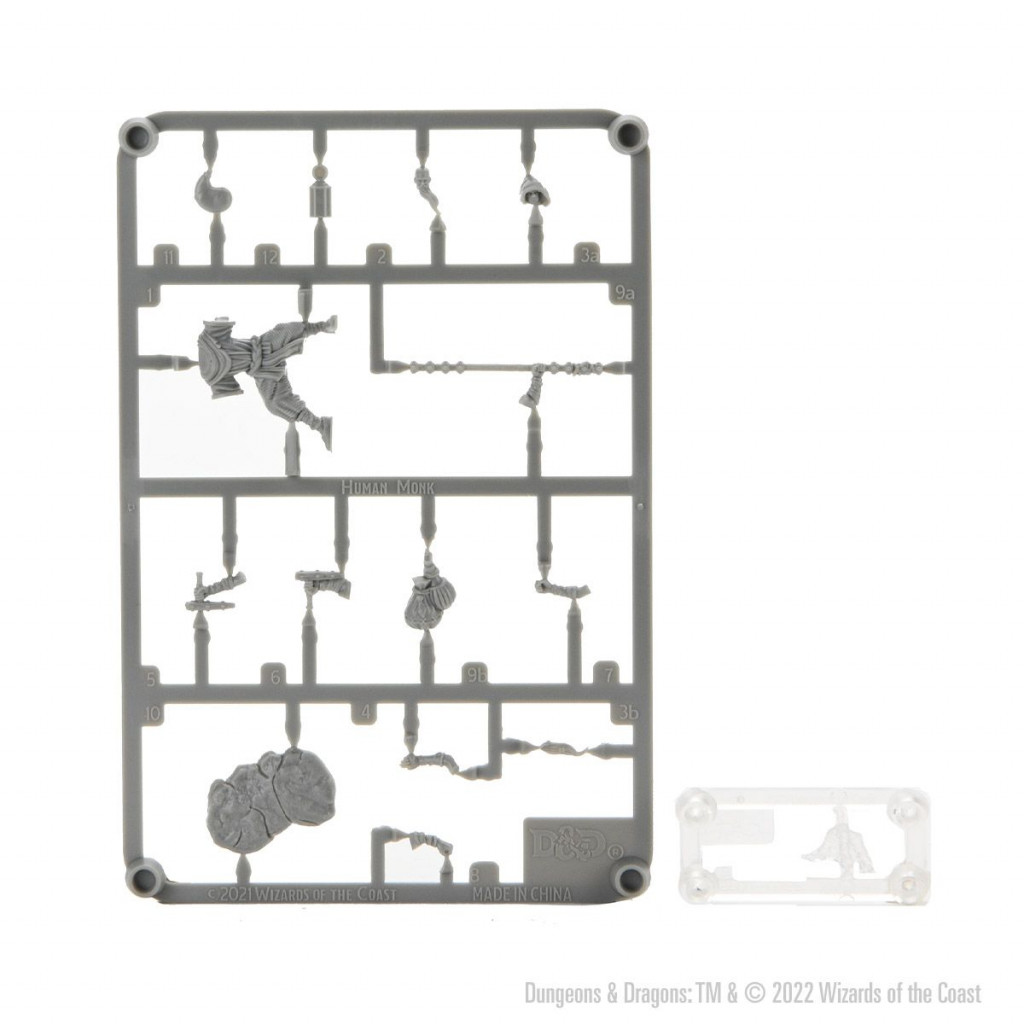 D&D Frameworks Unpainted Miniatures - Human Monk Male