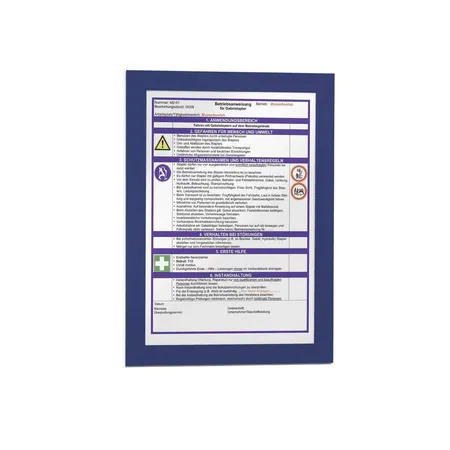 Durable 487207 selbstklebender Informationsrahmen Magaframe A4, blau
