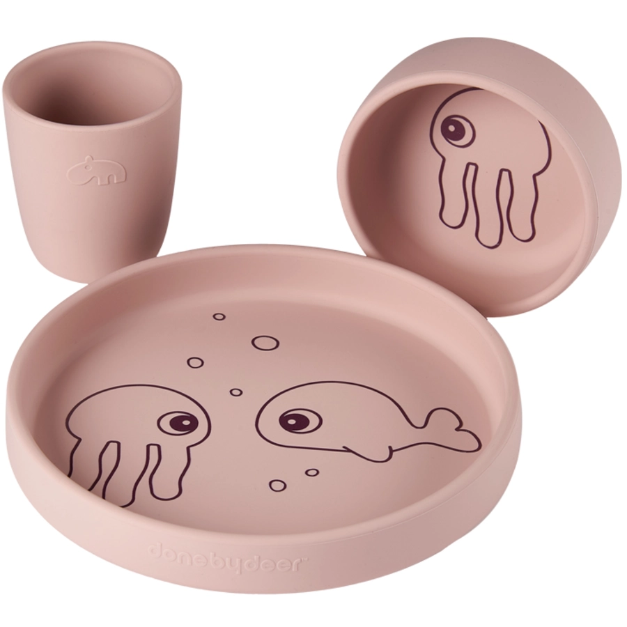 Done by Deer™ Dinner-Set Wasserfreunde rosa ab dem 6. Monat