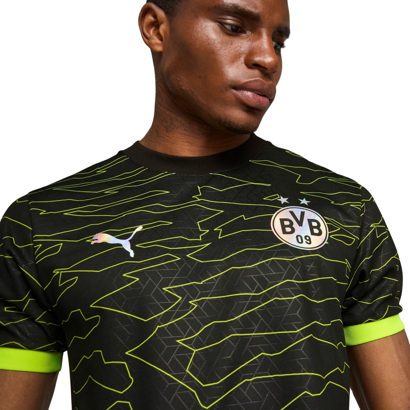 PUMA Borussia Dortmund Esports Trainingsshirt 2024-2025 Zwart Geel Zilver