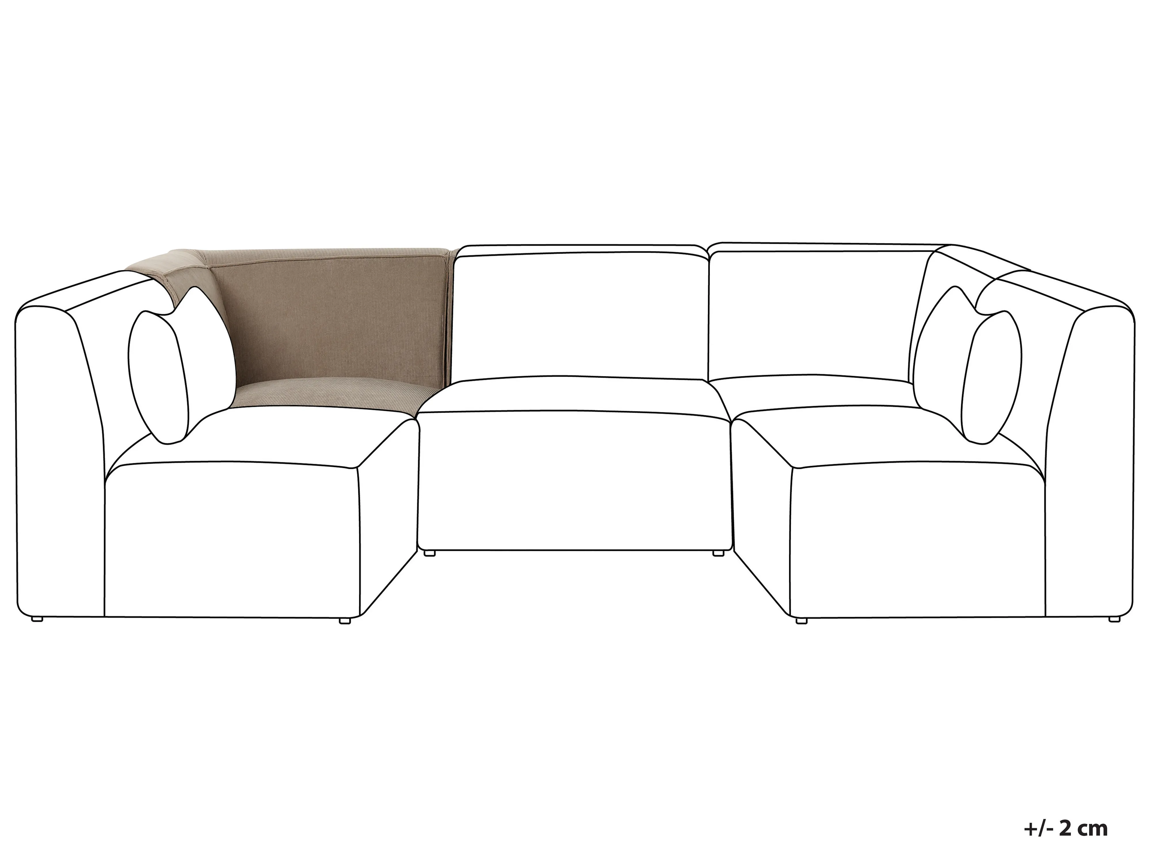 Hoekmodule LEMVIG Corduroy Taupe