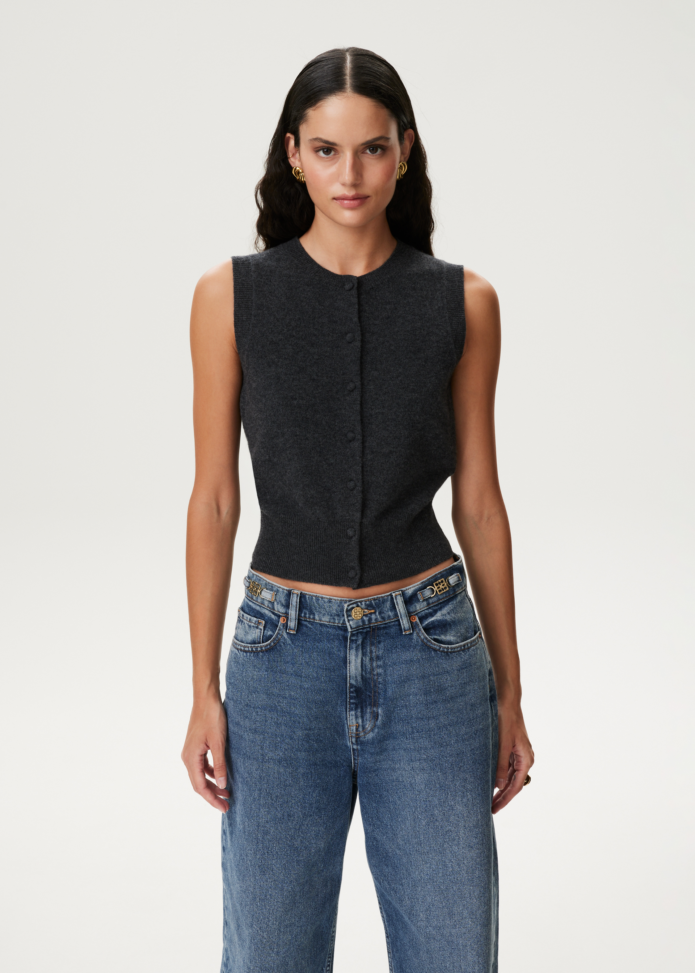 Gebreide spencer cashmere blend